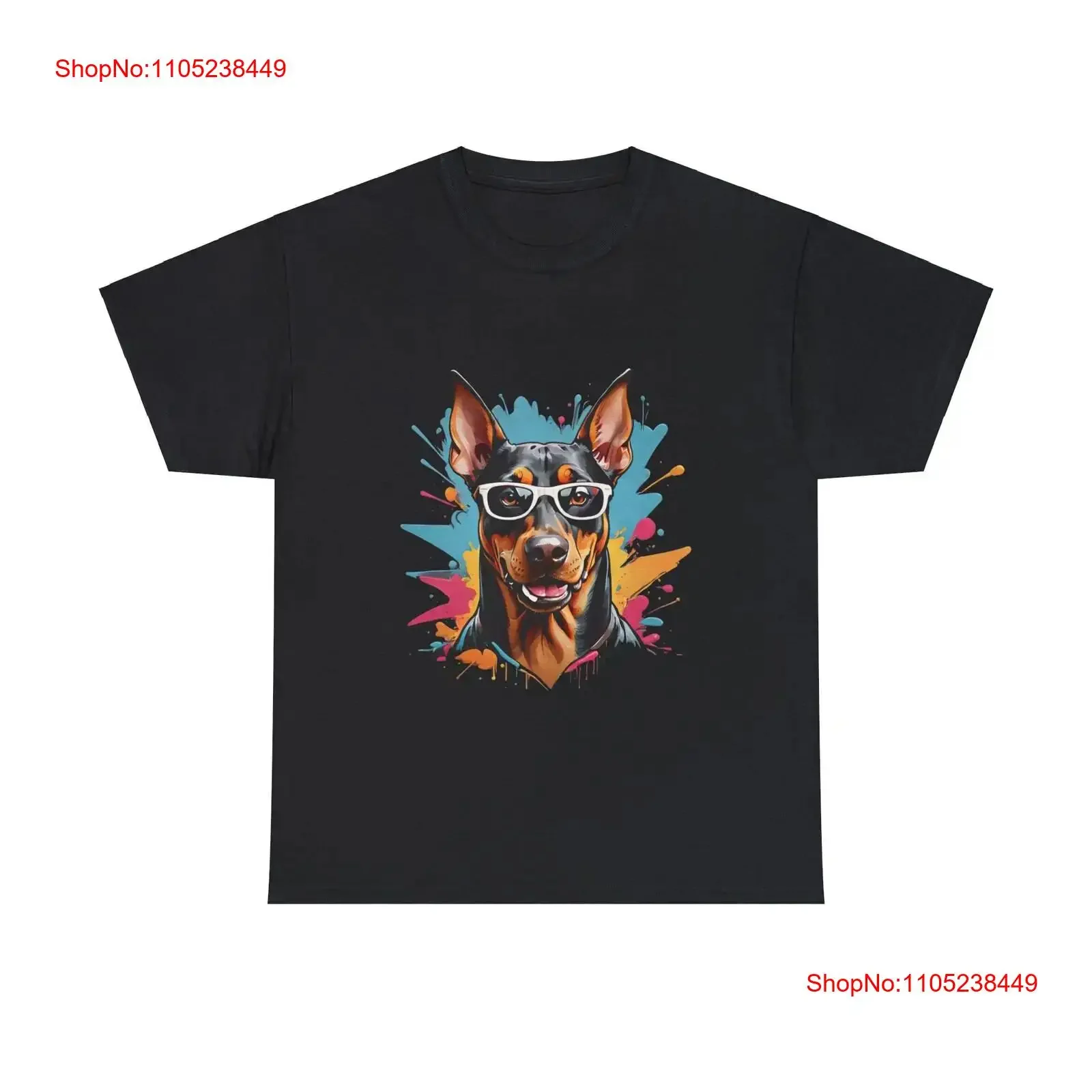 Camiseta Doberman Pincher Cool Dog con gafas de sol, estilo vintage, lavada, cómoda, ligeramente transpirable, informal, elástica para hombre