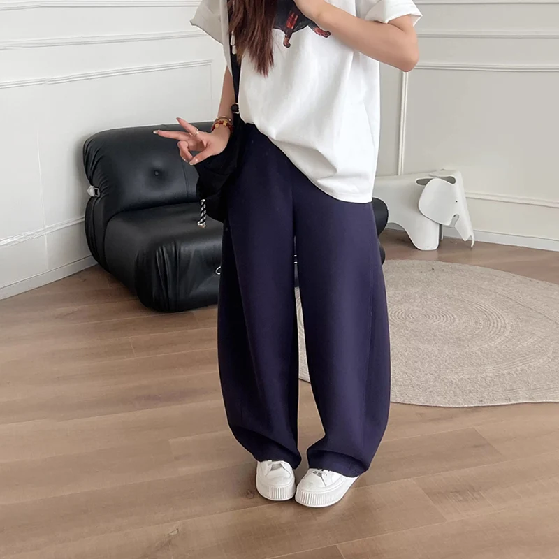 Faule Stil Übergroße Jogginghose für Frauen Herbst Winter Tasche Elastische Taille Jogger Hosen Retro Straße Casual Sport Hosen