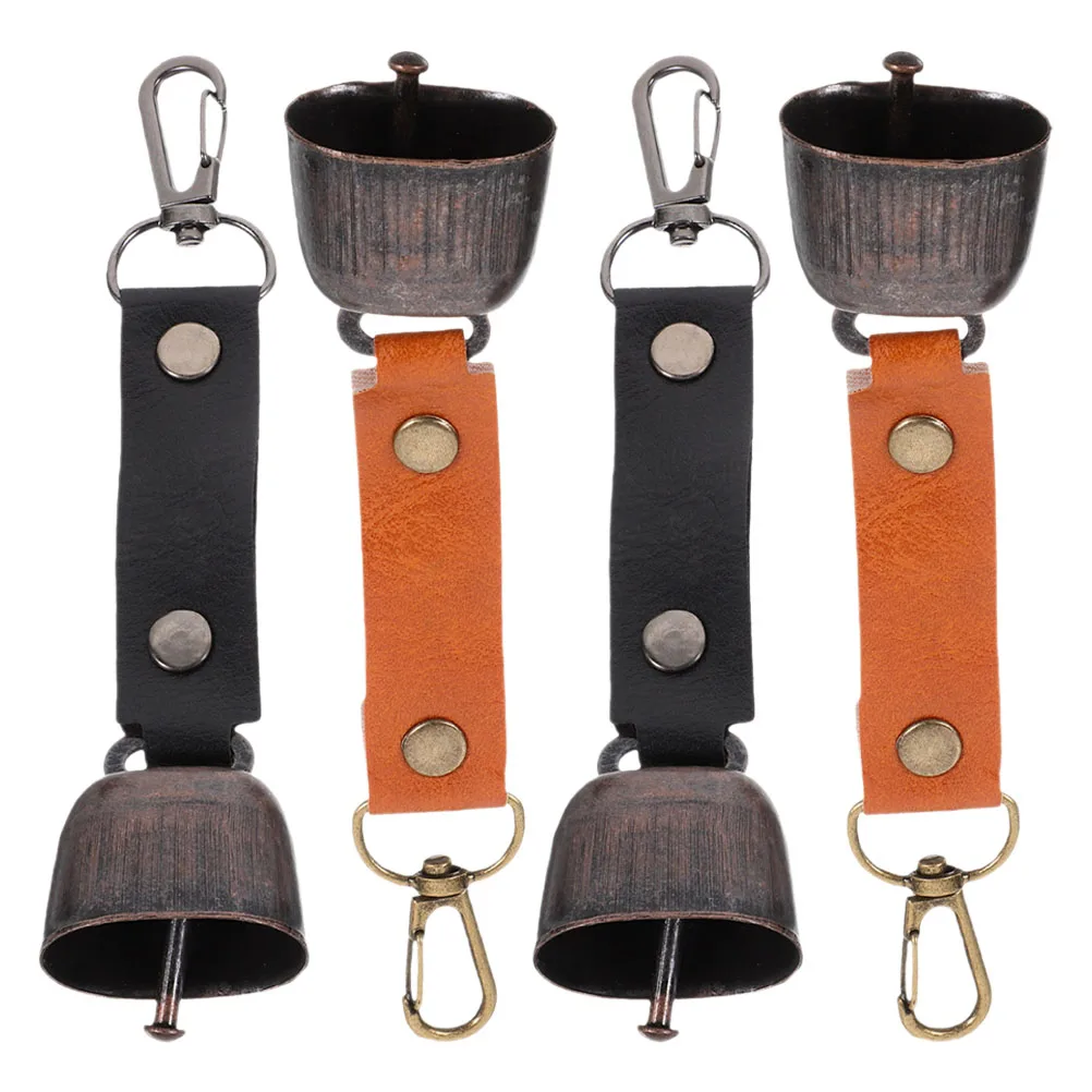 

4pcs Outdoor Bells Pendant Camping Accessories Zinc Alloy Bear Hiking Bike Metal Cowbell Prevention Small Mountain