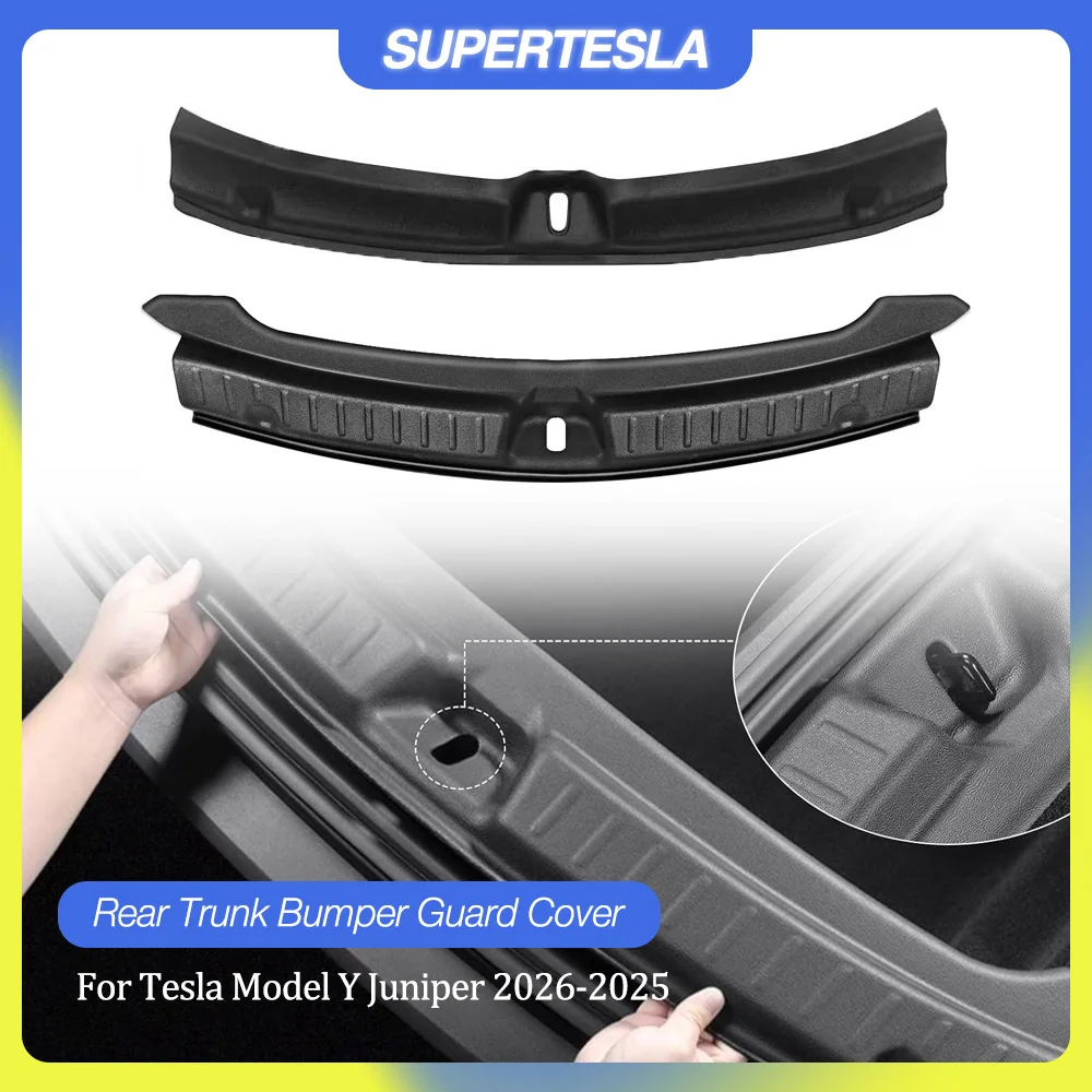 

Защитная крышка бампера заднего багажника для Tesla Model Y Juniper 2025, аксессуары TPE, пороговая полоса багажника, защитная крышка от царапин