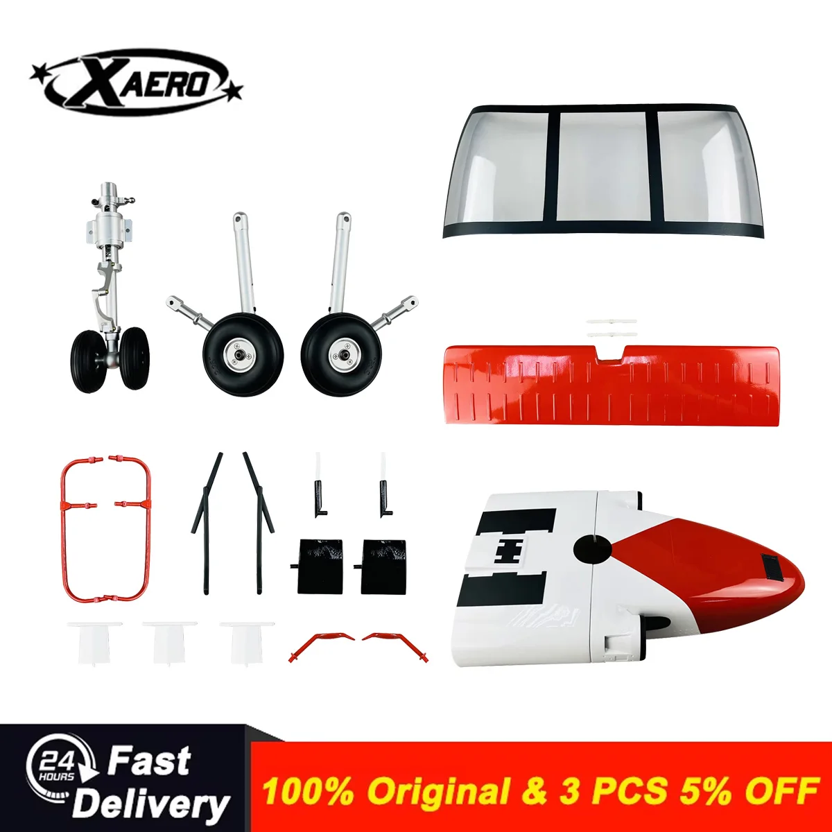 

Roban 600 Size MH-60 Fuselage Spare Parts - Nose Cover Window Tail Landing Gear Wood Spacers Replacement