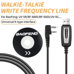 Kabel USB do programowania kabel z CD dla UV-5R BaoFeng UV-82 BF-888S UV-S9 PLUS UV-13 16 17 21 Pro UV-K5 5R Plus Radio Walkie Talkie