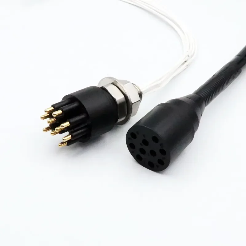 HYSF BH10M Male/Female 10P DC Deep-sea Marine IP69 Stainless Steel Copper Gold Plating 550V 10A Underwater Connection