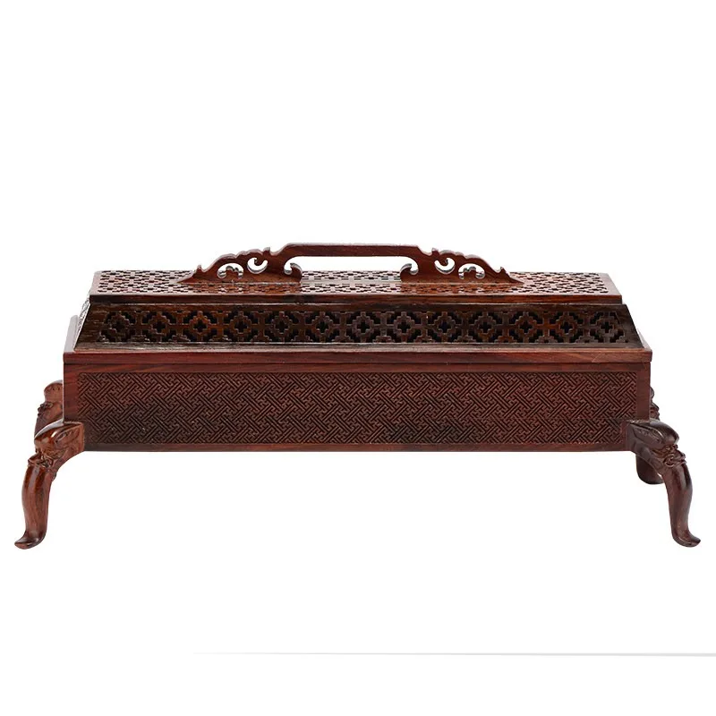 burner box mahogany zen Chinese style hollow road burner reflux heaven and earth box