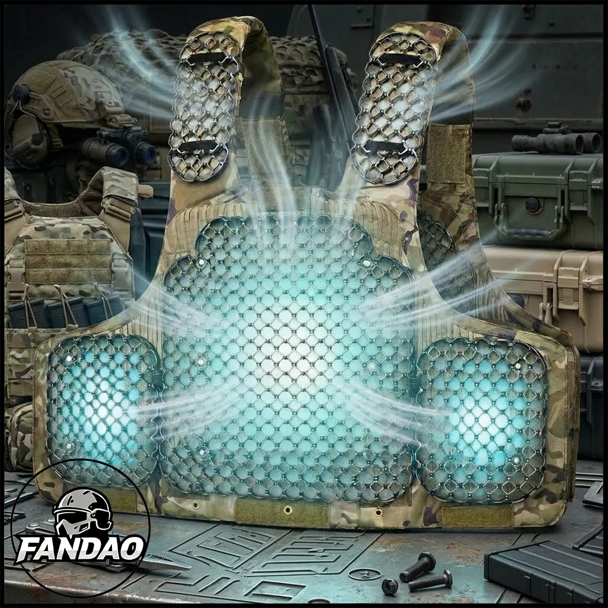 

Full Set Tactical Vest Cooling Pad 3D Sweat-Wicking Breathable Vest Liner Shoulder Pads, Cushion for Hunting Vest Backpacks