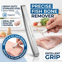 Stainless Steel Flat and Slant Tweezers Pliers Remover ToolsKitchen Food Gadgets Tools Kitchen Helper fish cleaning tools