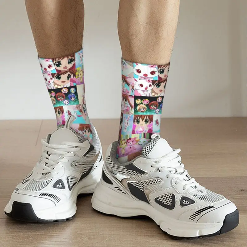 Calcetines de vestir de dibujos animados de Disney para hombre, medias transpirables, cálidas, con estampado 3D, Sanrio, Anime japonés, Unisex, novedad