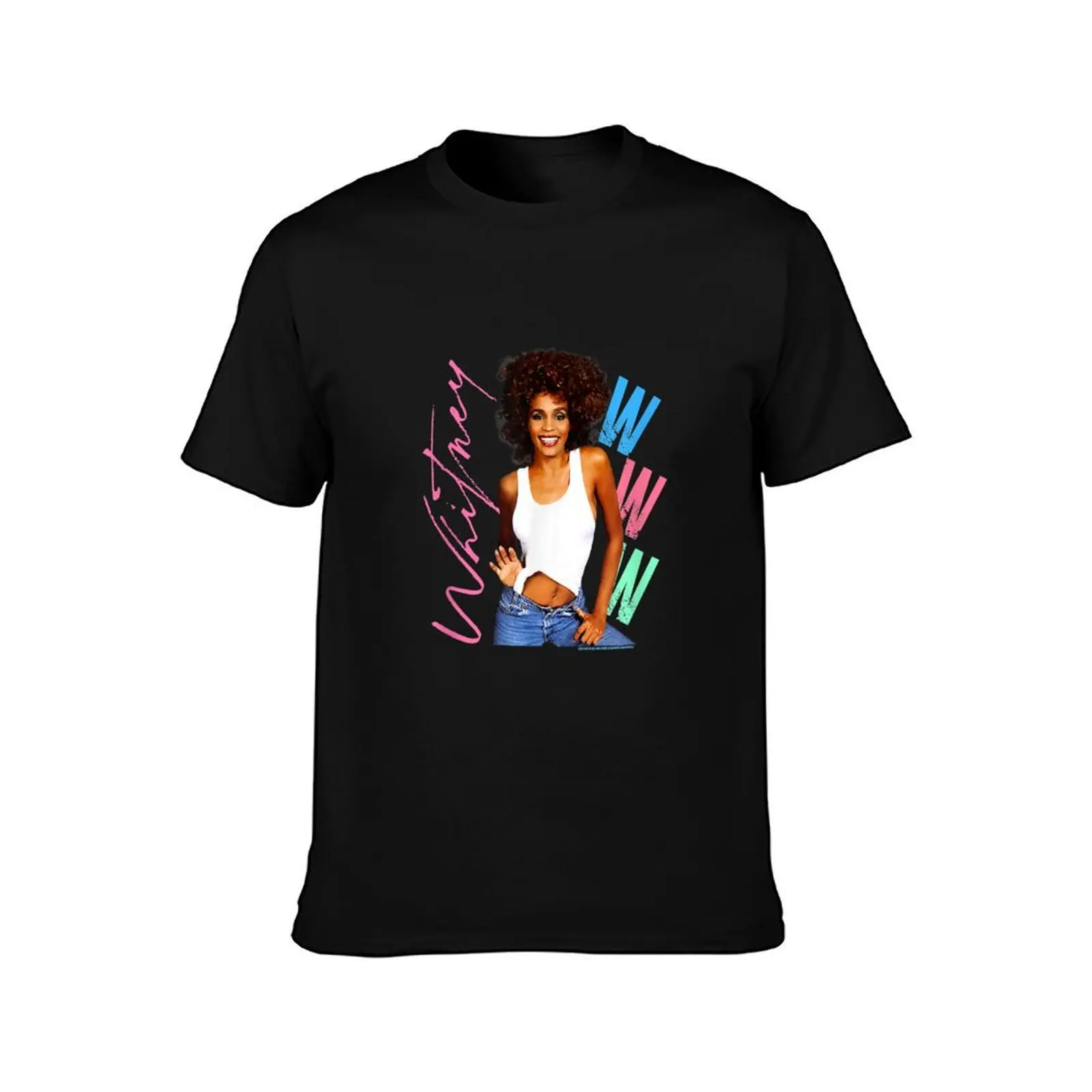 Whitney Houston I Wanna Dance With Somebody T-Shirt Summer Casual Cotton Tee Oversized Streetwear Tops Vintage Graphic Print
