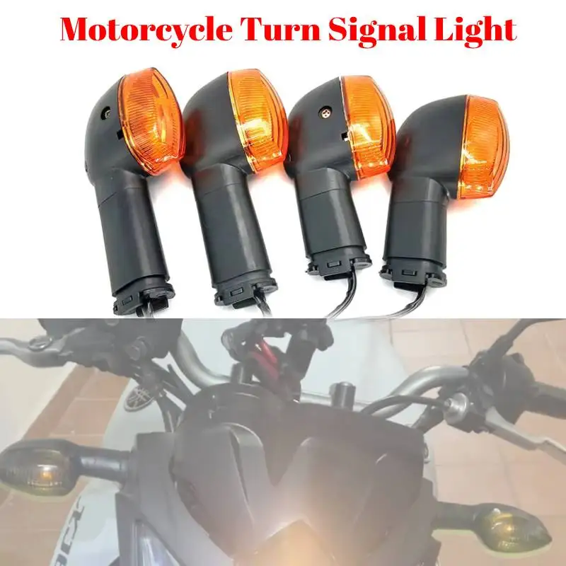 Motorcycle Turn Signals Amber Lights Unversal 12V Moto Bulb Indicators Turn Signals For Honda For Yamaha YBR125 For Cafe Racer