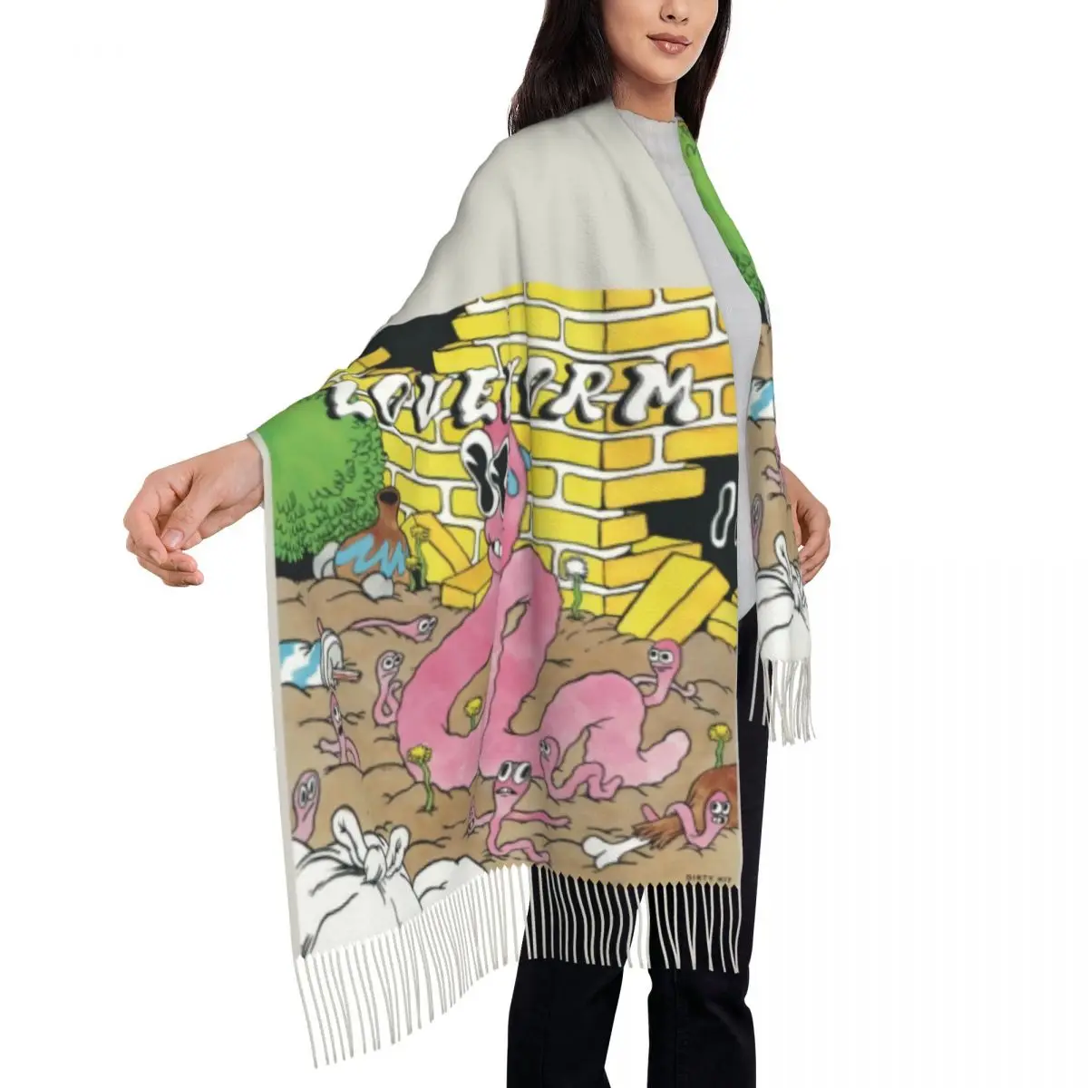 Custom Print Beabadoobee Poster Loveworm 90s Music Posters Scarf Men Women Winter Warm Scarves Shawls Wraps