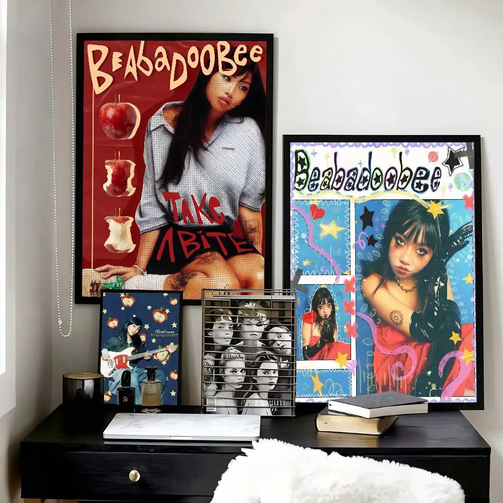 Rock Singer pretty B-Beabadoobee   Poster and Prints Wall Art Pictures for Modern Bedroom Game Room Home Decor