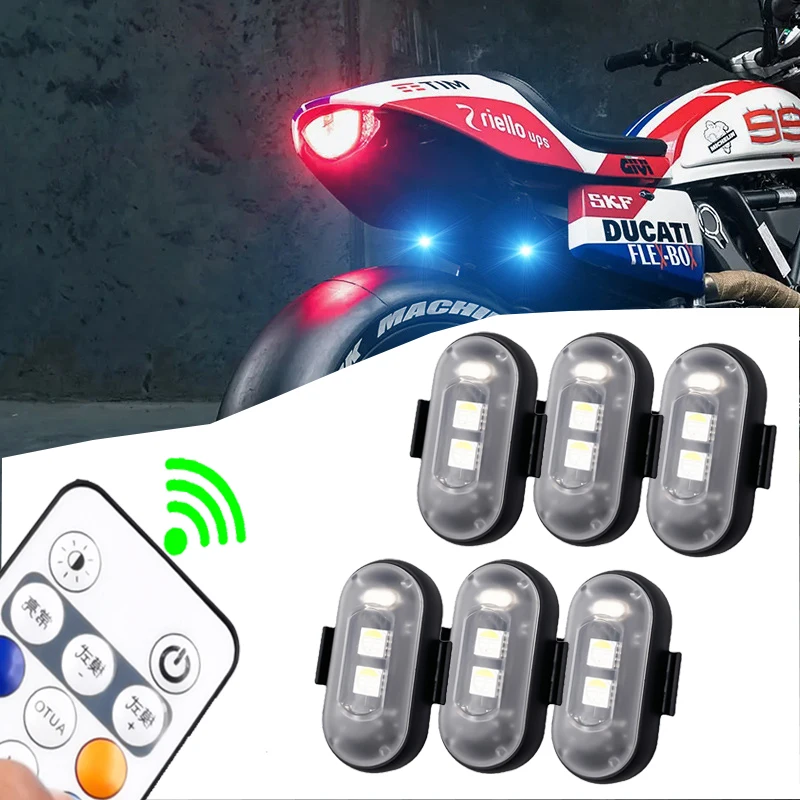 RGB Led Motorcycle Aircraft Lights Drone Strobe Anti-Collision Bike Night Flying Mini Flashing Warning Signal Light Accessories