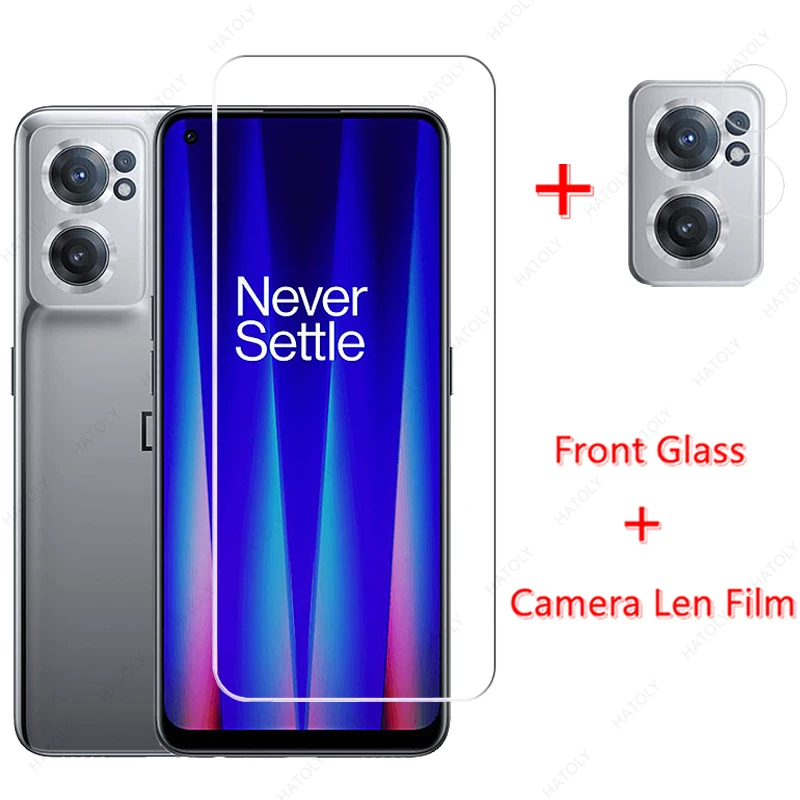 For Glass OnePlus Nord CE 2 5G Tempered Glass for OnePlus Nord CE 2 N200 N10 5G N100 Screen Protector Full Glue Camera Len Film