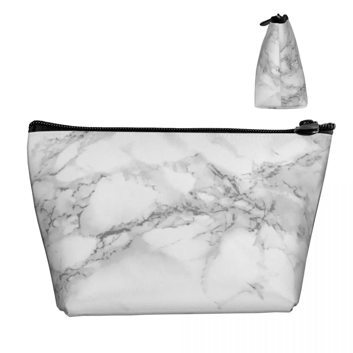 Cute Marble Chic Elegant Travel Toiletry Bag for Women Abstract Texture Makeup Cosmetic Bag Beauty Storage Dopp Kit