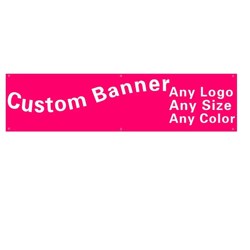 JohninUSEA 60x240cm Custom graphic printed banners, polyester banners, car decorations, family gifts, parties, indoor, outdoor