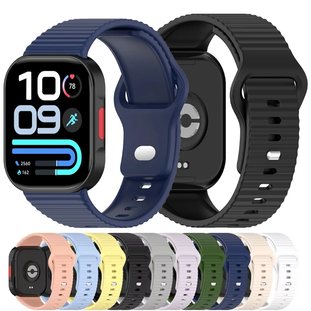 Official Wave Silicone Strap for Redmi Watch 6 Lite/Active Watch 6 5 4 Sports Breathable Wristband Xiaomi Mi Band 10-9-8 Pro