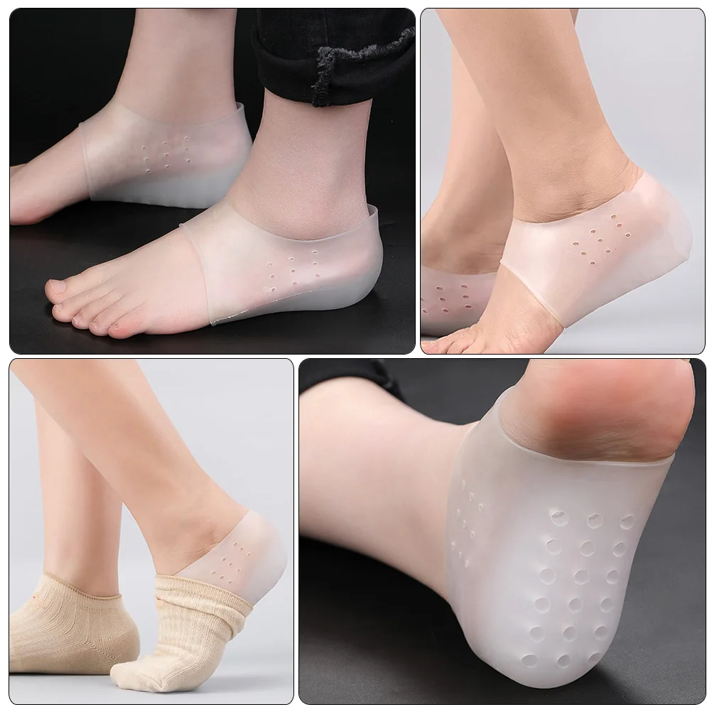 

Heightening Insoles Half Shoe Lift Men Women Heel Pads Practical Anti slip Running Invisible Increase Work Long Lasting