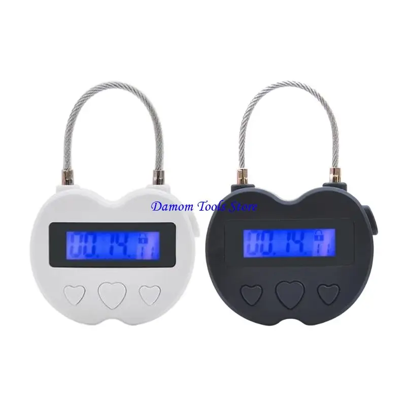 57BE LCD Display Time Lock Multifunction Travel Electronic Timer Timing Padlock For Schools Gyms And Household Use Enduring