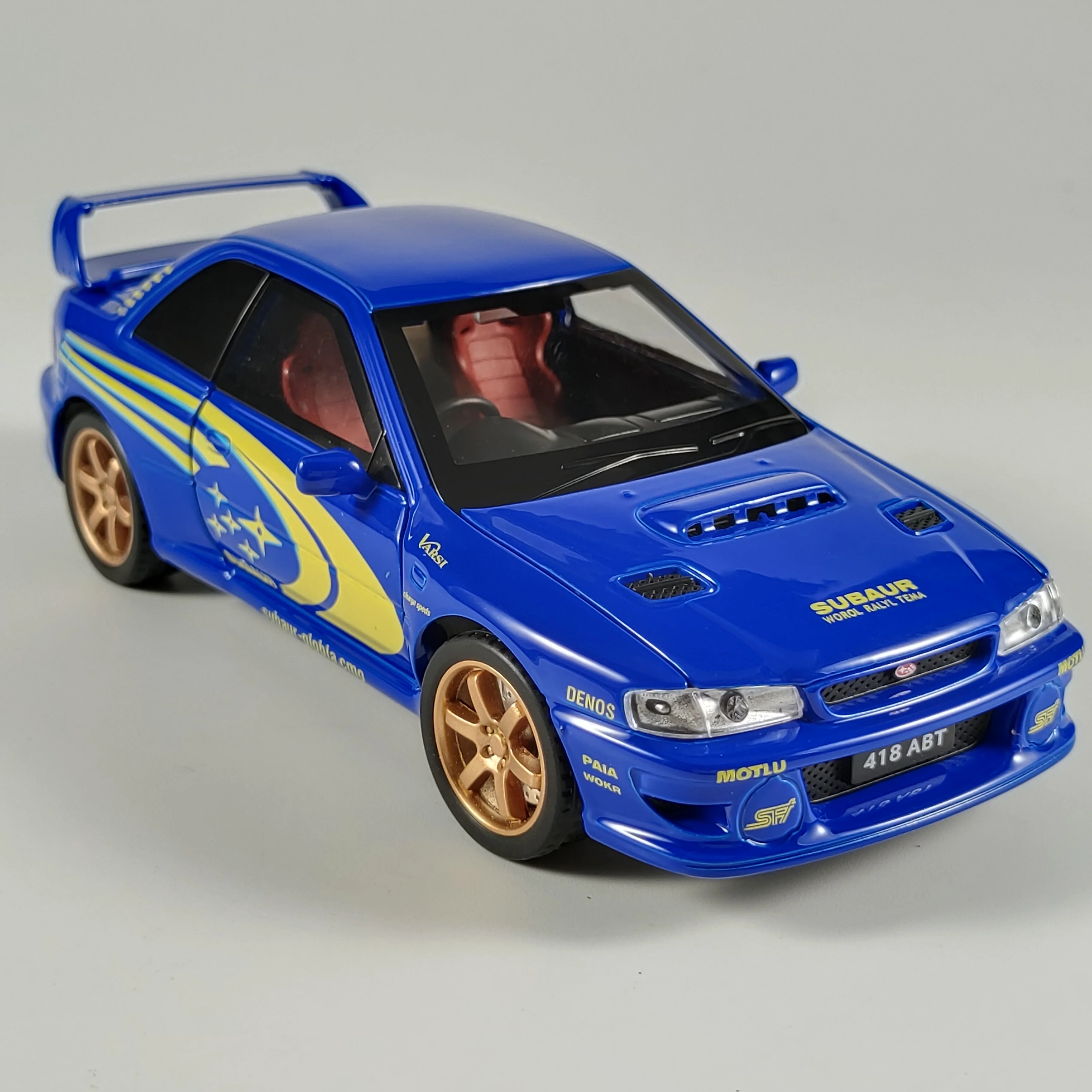 JDM 1/32 Subaru Impreza WRX STI Rally Supercar Литая под давлением модель автомобиля из сплава металла Детская игрушечная машина Миниатюрный мини GT Праздничные подарки