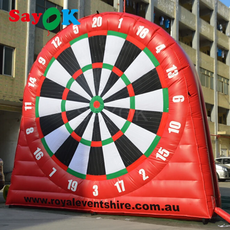 

5mh Outdoor Inflatable Soccer Dart Pvc Inflatable Football Dart Board Games Party Backdrops For Event Show Sport