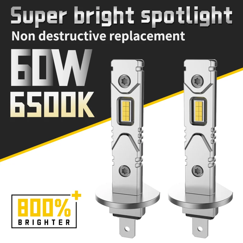2Pcs H1 H3 Car Led … - image