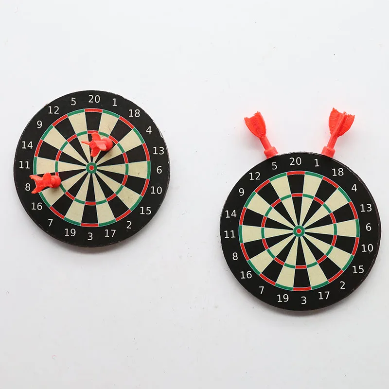 Miniature Darts Sports Set Model Home Outdoor Scene Accessories Adhesive or Magnetic Fixation Cute Decor Little Dart Apply Game