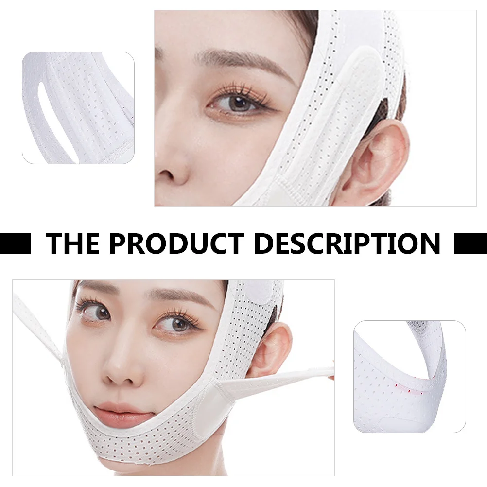 1pc v rosto queixo elevador cinto pele-amigável respirável faixa de endurecimento facial para mulher máscara de levantamento de rosto
