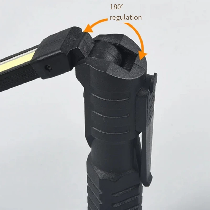 ไฟฉาย LED แบบชาร์จไฟได้มี7โหมดไฟฉาย USB แม่เหล็กแสงแฟลชทำงานแบบพกพา