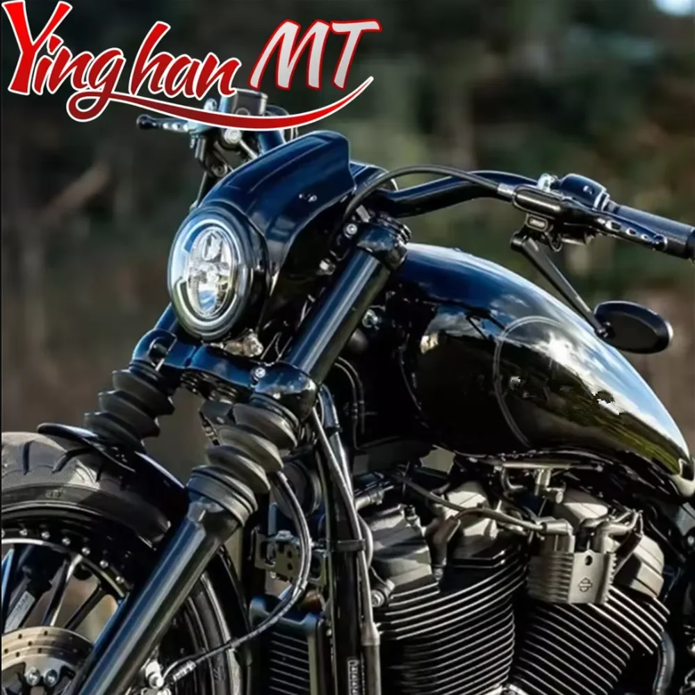 

Motorcycle Headlight Fairing Front Mask For Harley Davidson Softail Street Bob Breakout 2018-2024 Aluminum alloy