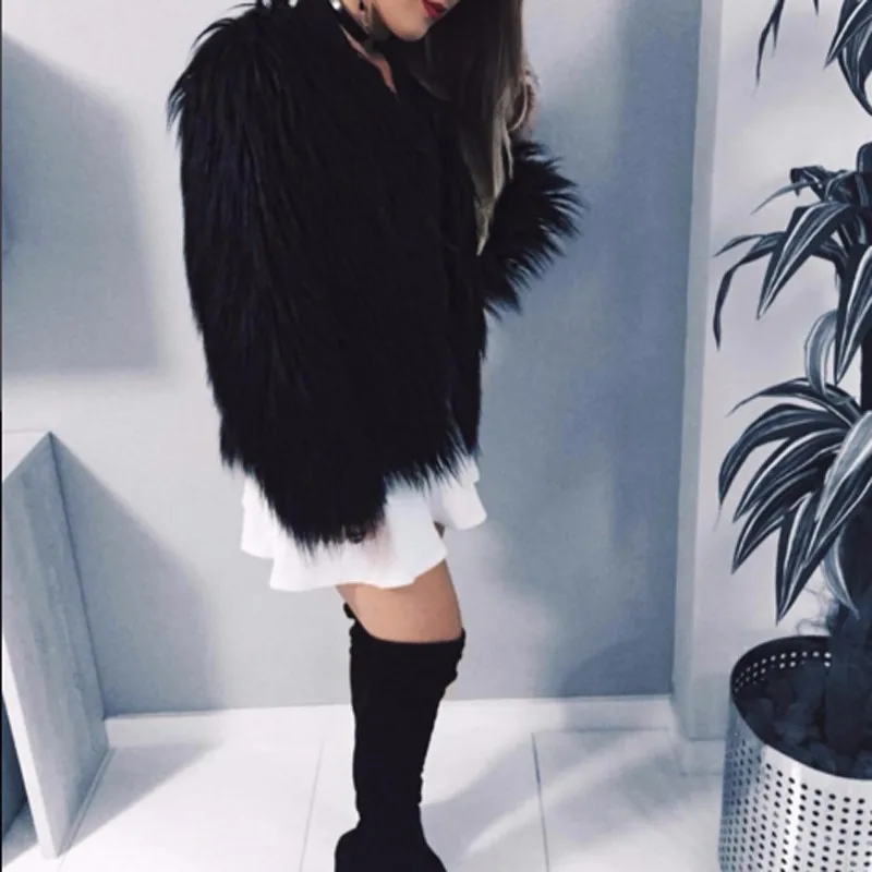 2023 Winter New Faux Fur Coat Women Jacket Female Fuzzy Fur Coat Winter Thick Warm Fluffy Artificial Fur Casual Jacket Outerwear