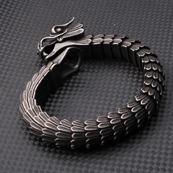 Vintage Viking Dragon Bracelet Men Fashion Punk 316L Stainless Steel Viking Bracelet Biker Nordic Amulet Jewelry Dropshipping