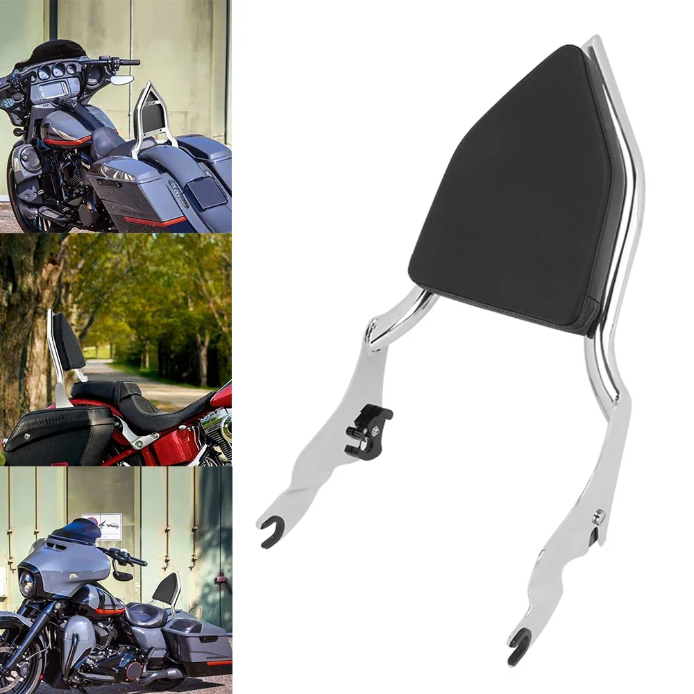 

Motorcycle Rest Backrest Sissy Bar Rear Passenger Back For Harley Touring Road King Glide Street Glide CVO 2009-2022 2020 2021