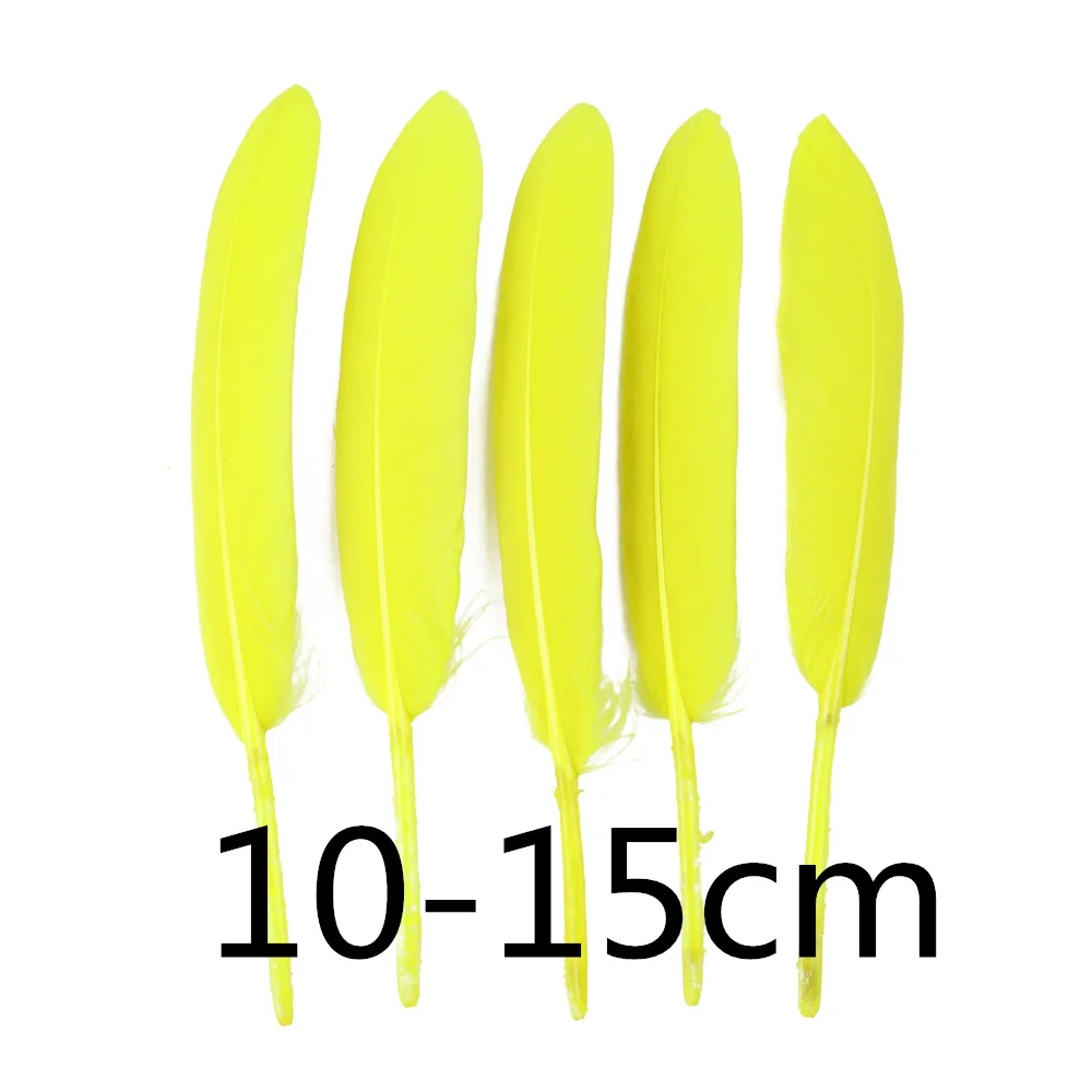 20 pz giallo naturale fagiano piume di pollo gioielli fai da te fare Soft Plumes Decor vera piuma di struzzo per accessori artigianali