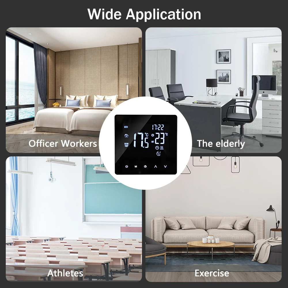 WiFi Smart Thermostat Temperatur regler LCD-Display Touchscreen Woche programmier bare App Steuerung Wasser/elektrische Heizung