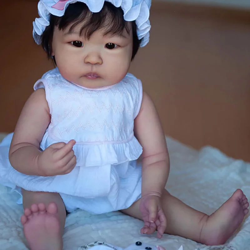 25Inch Min Li Huge Size Reborn Doll Kit Unfinished Unpainted Blank DIY Doll Parts With Cloth body and eyes