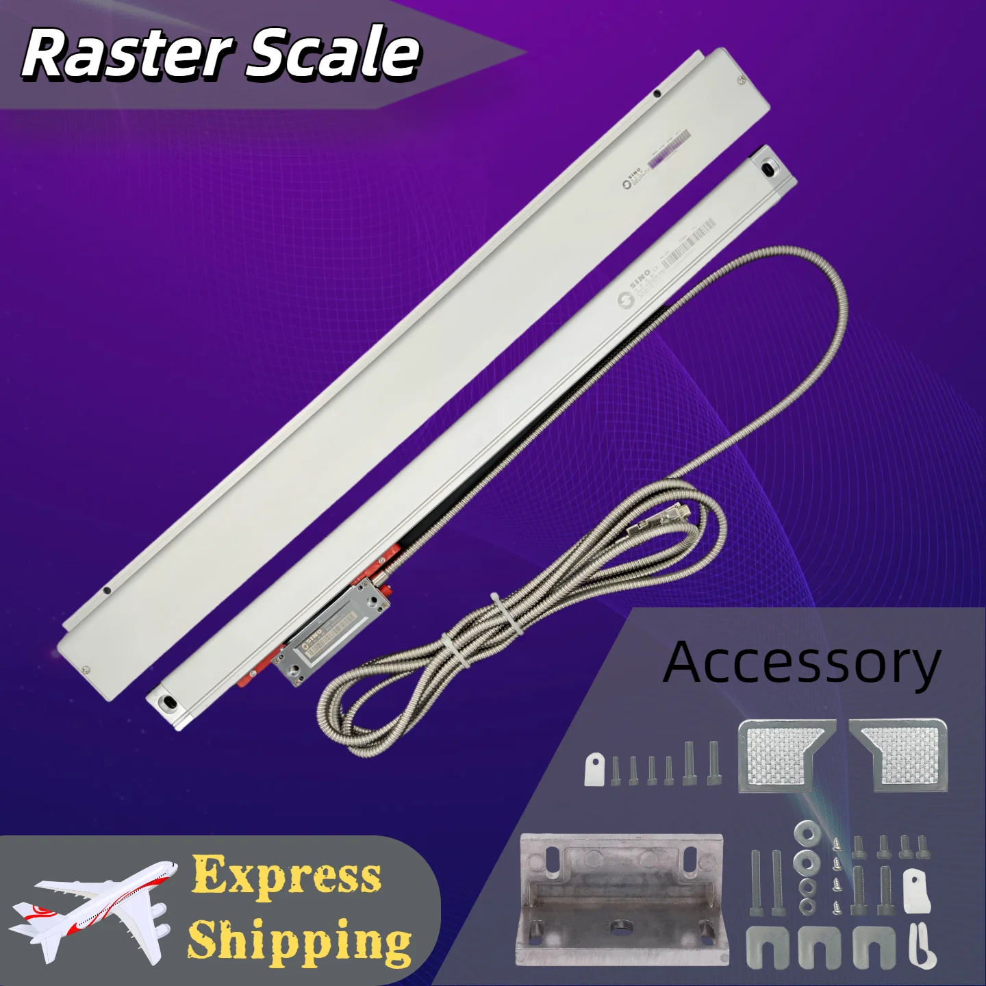 KA-300 Grating Ruler Sensor DRO 5um TTL Glass Linear Scale for Lathe Turning Milling Machine 570mm-970mm Available Sizes 920mm