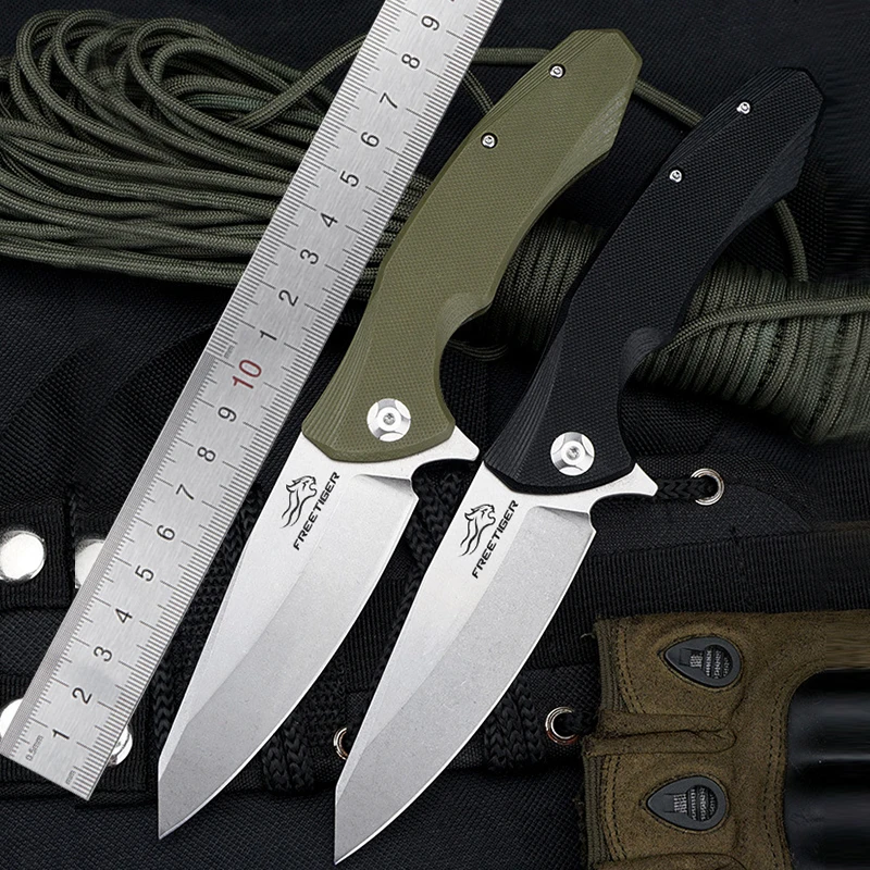 

FREETIGER D2 Folding Pocket Knife with G10 Handle Outdoor Camping Tool for Hunting Hiking Tactical EDC Knives