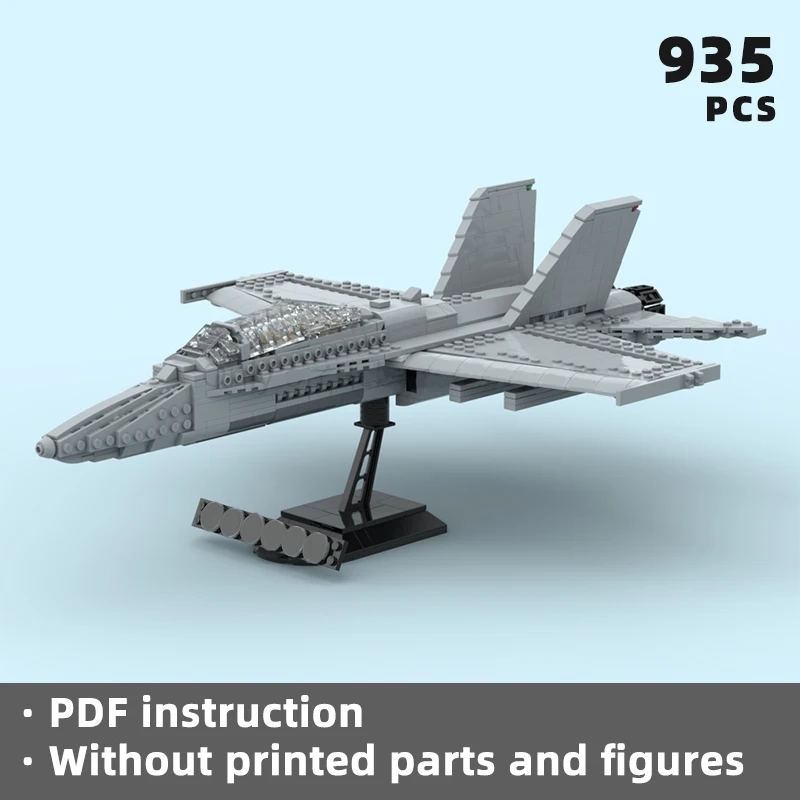 

intricate F/A 18D Hornet fighter jet bricks airplane aircraft blocks military plane moc building USAF US marine corps usaac moc