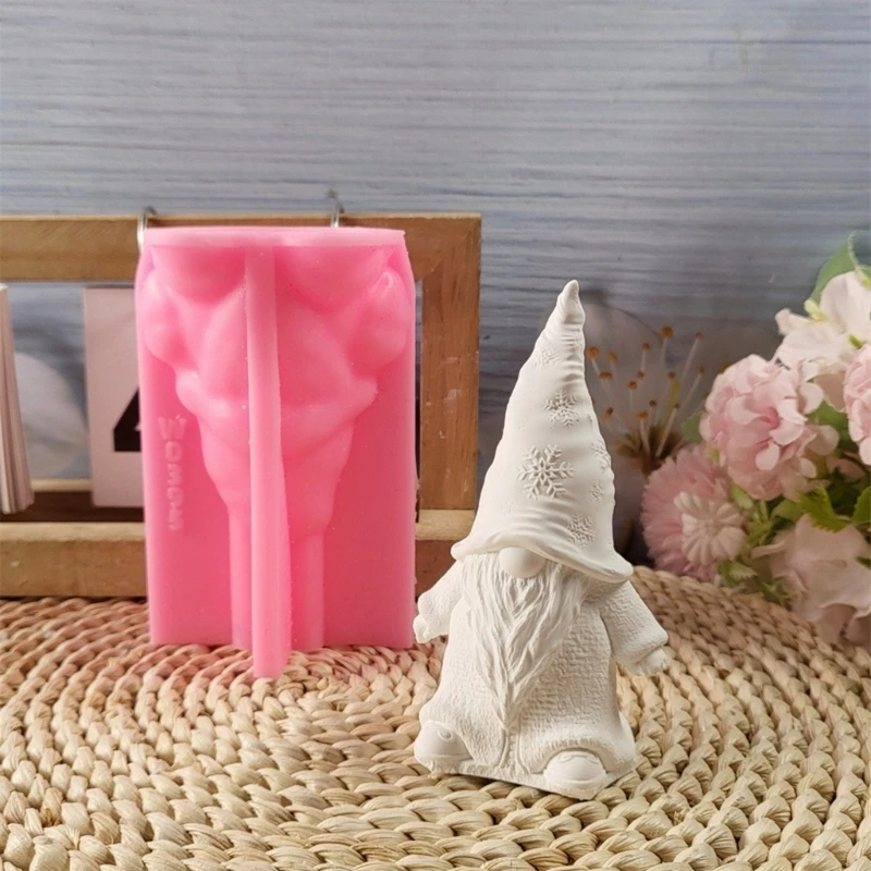 Silicone Mold for Gnome Figurine Shaped Christmas Decoration Jewelry Making Tool Drop Shipping