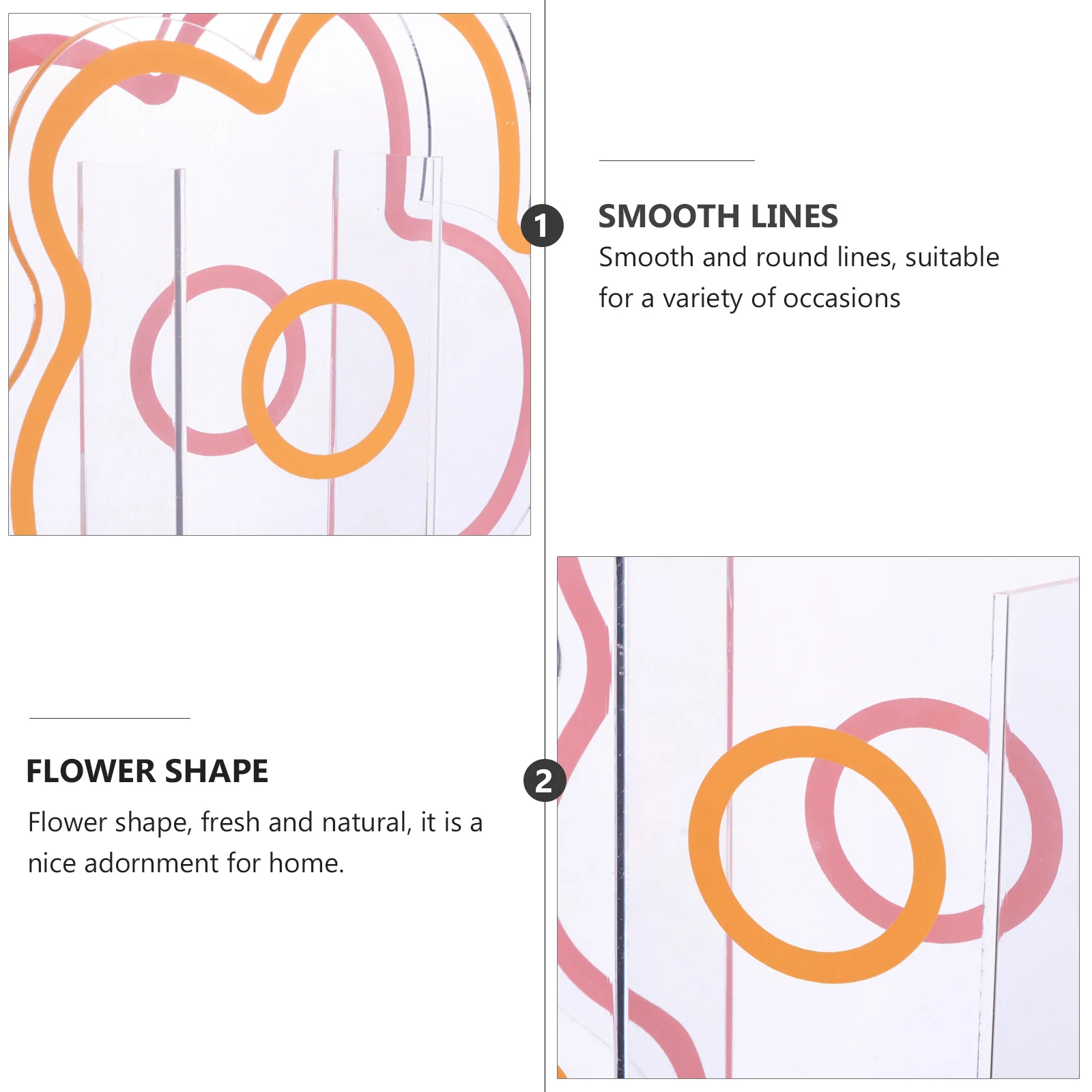 

1Pcs Transparent Acrylic Flower Shape Vase Simple Home Decoration Desktop Ornament Creative Flower Container Acrylic Vase