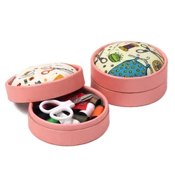Portable Home Sewing Kits Box With Sewing Threads Scissors Mini Sewing Tools Small Sewing Supplie For Beginner
