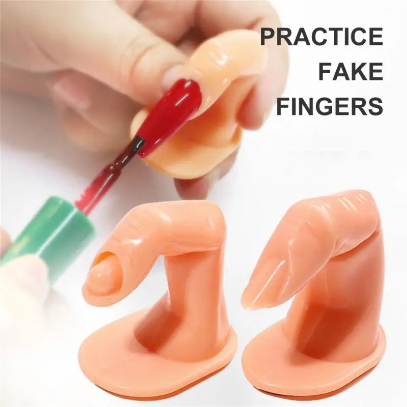 Nail Art Trainer Practice Training Finger Model For Acrylic Gel Manicure Salon Tools Simulation Fake Finger Nail Pieces