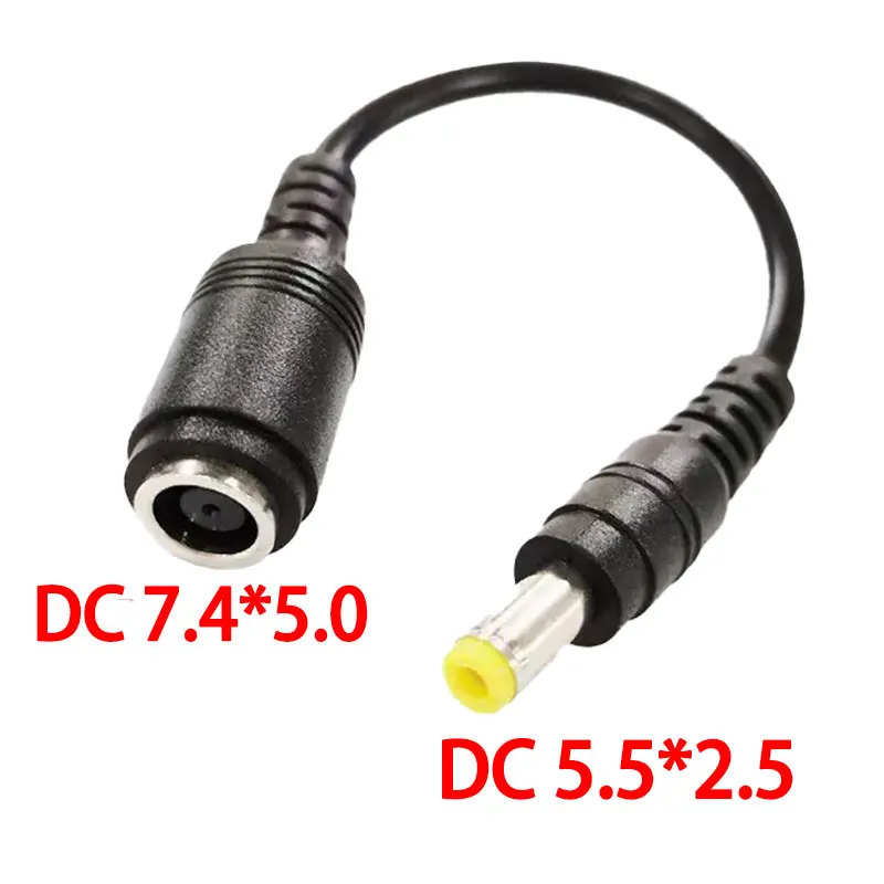 Cordon de connexion pour chargeur d'ordinateur portable Asus Toshiba, adaptateur pour ordinateur portable DC 7.4x5.0mm femelle à 5.5x2.5mm, câble convertisseur d'adaptateur d'alimentation