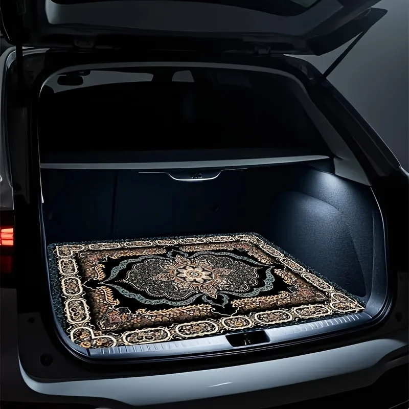 Bohemian Trunk Mat Car Interior Car Decor Universal All-weather, Pet Mat Suitable for Most Car Models,Family Cars, Pet Owners