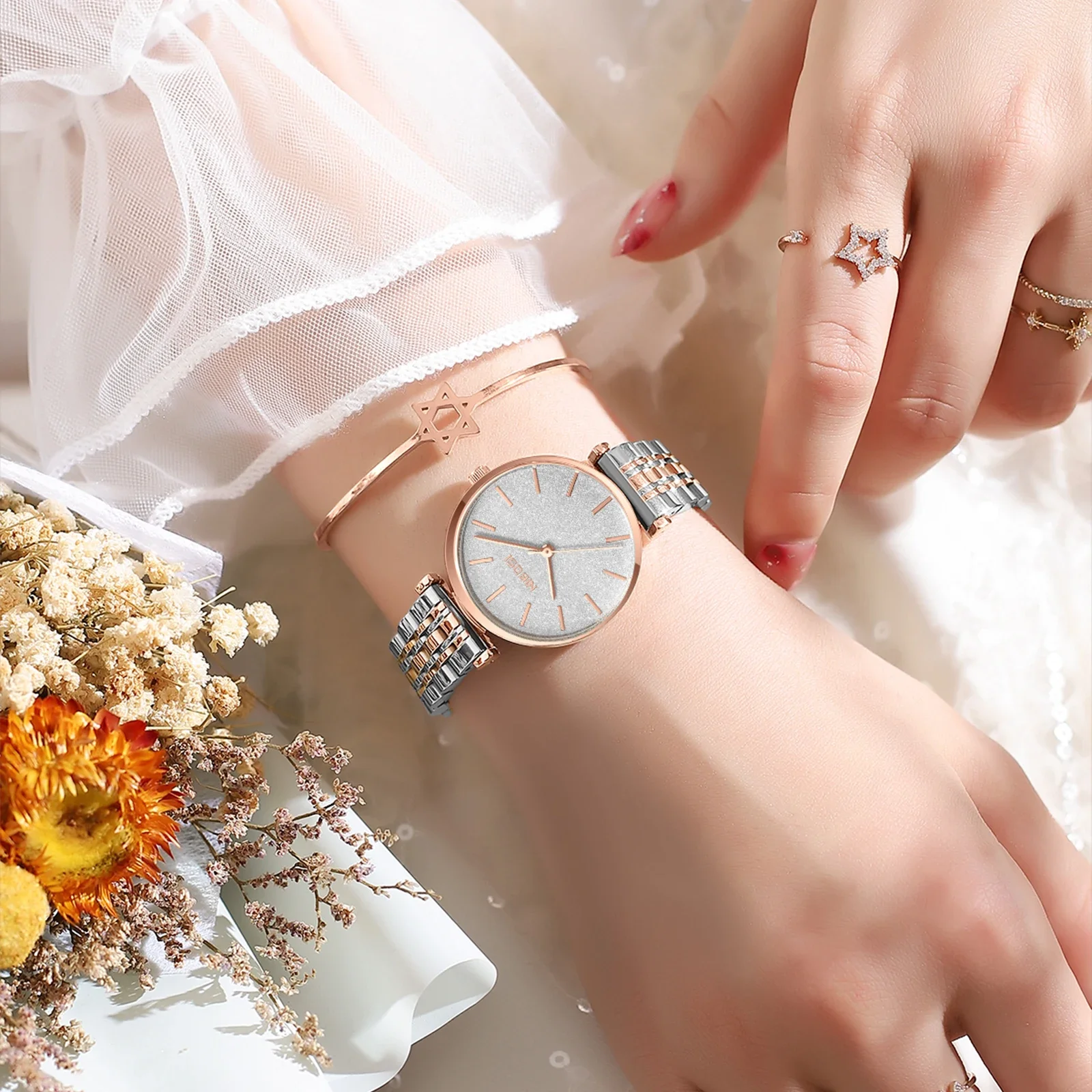NIBOSI proste damskie zegarki najwyższej marki luksusowe diamentowe Gilr zegarki piękne sukienki dla kobiet wodoodporne Relogio Feminino