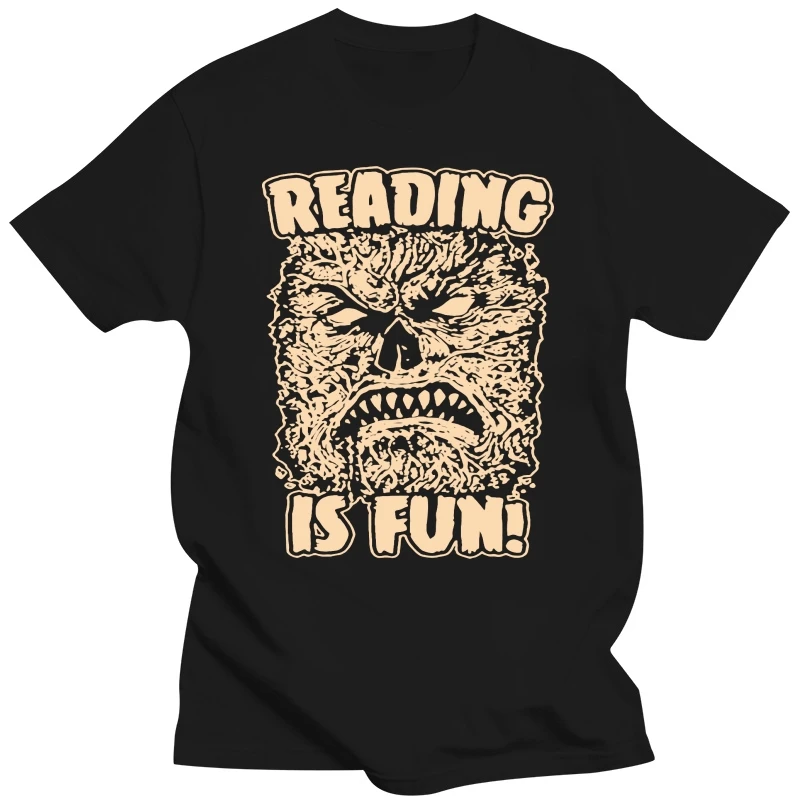 Reading Is Fun Necronomicon T-Shirt Man Short Sleeve Knitted Fashion Tee Shirt Sunlight Hombre Size S-3xl Hilarious Hip Hop