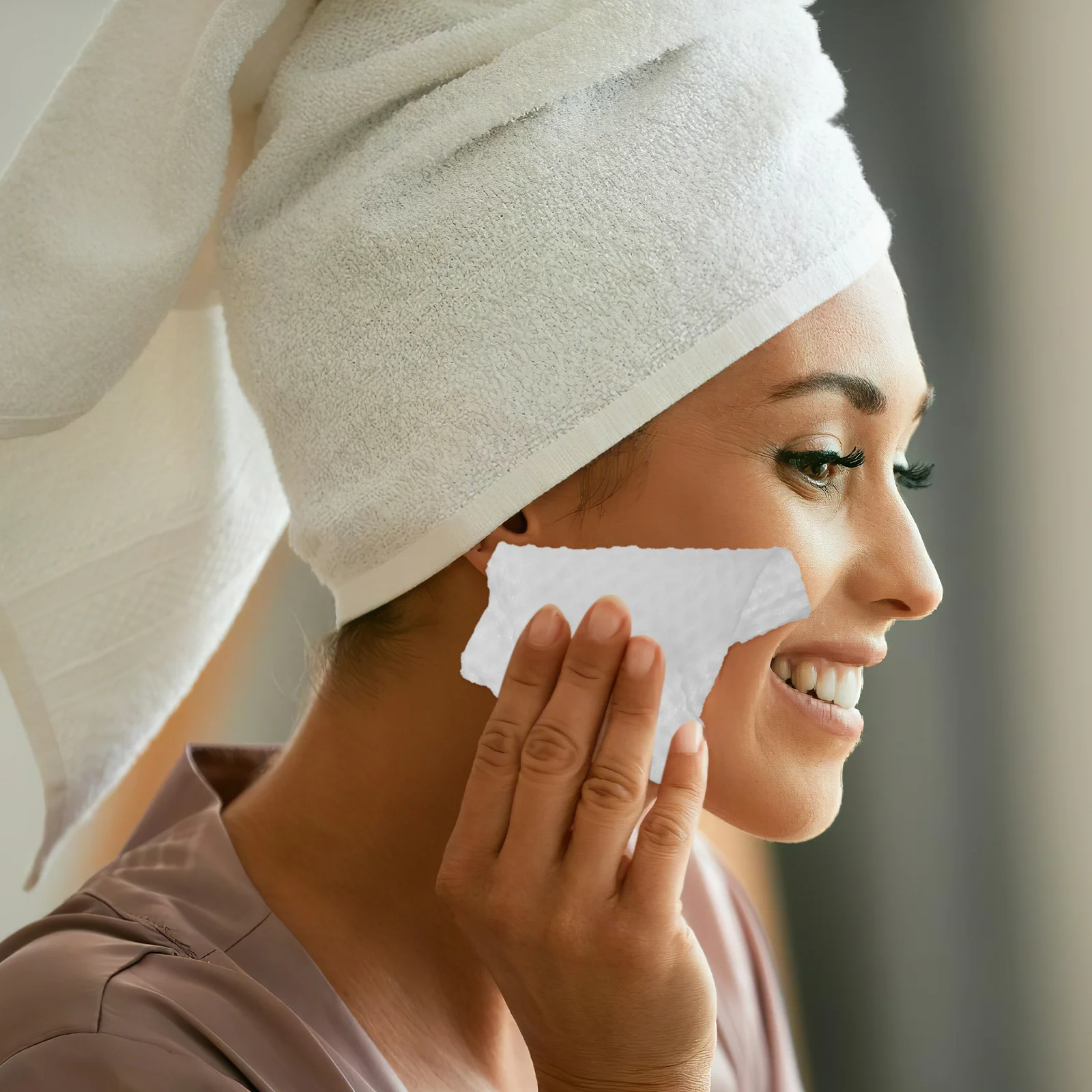 8 個のメイクアップコットンパッド肥厚パールパターンホワイトメイク落としマニキュアクレンジングフェイシャルワイプコットン