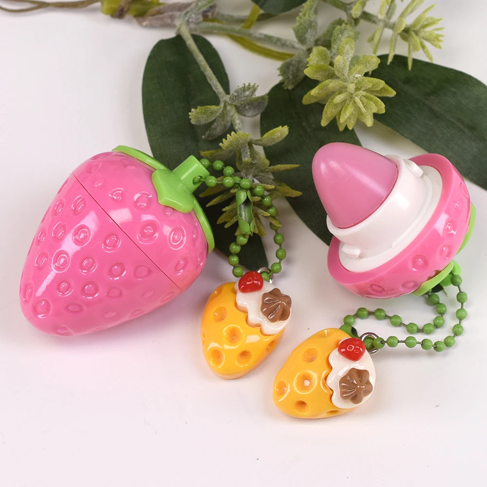 Niedlicher Lippenbalsam, Erdbeer-Falten-Reparatur, feuchtigkeitsspendend und aufpolsternd, langlebig, feuchtigkeitsspendend, erdbeerförmiger Lippenschutz, Geschenk für Frauen