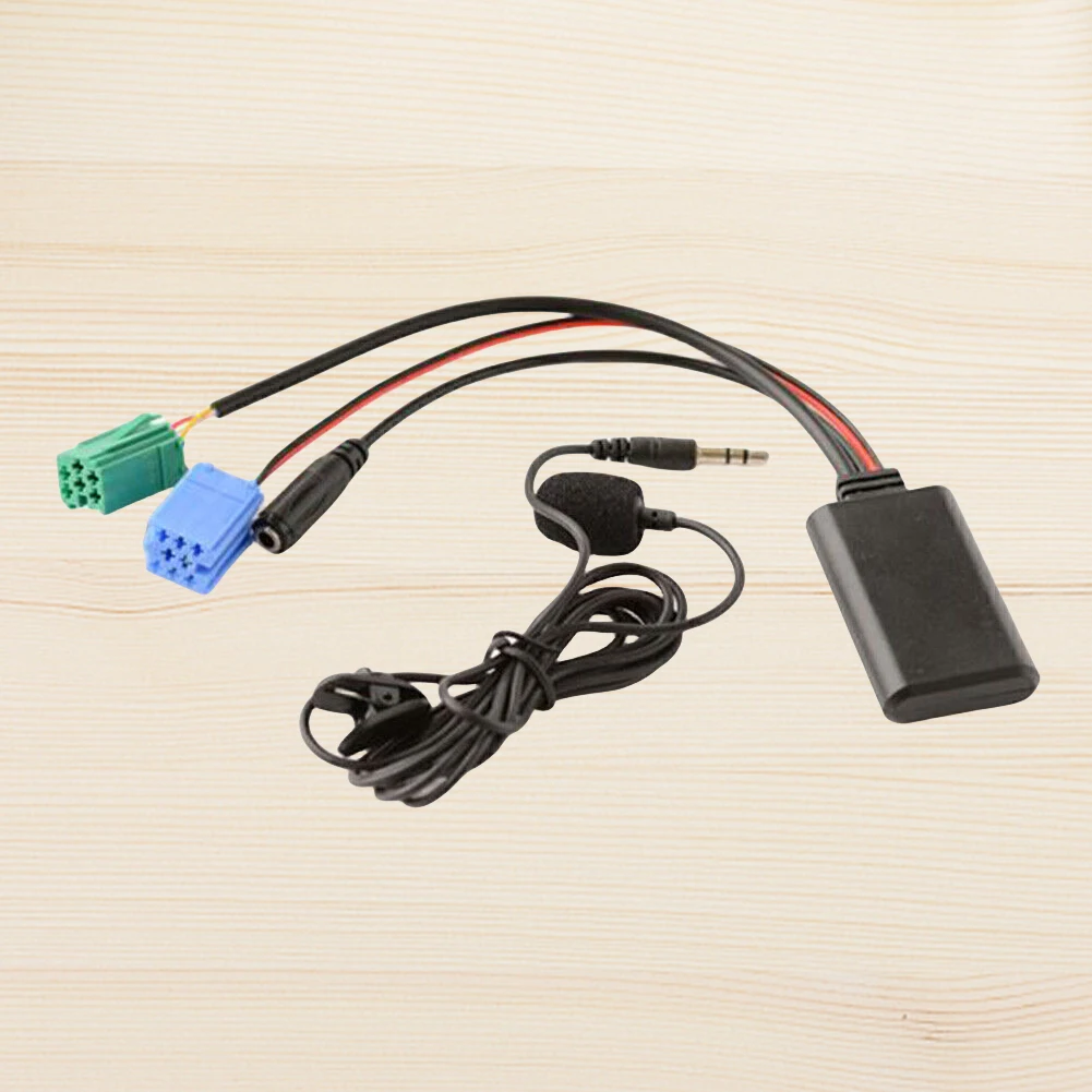 Cable auxiliar 5,0 Compatible con Bluetooth para coche, micrófono, manos libres, adaptador de llamadas gratis para teléfono móvil, para Renault Megane Espace Kangoo