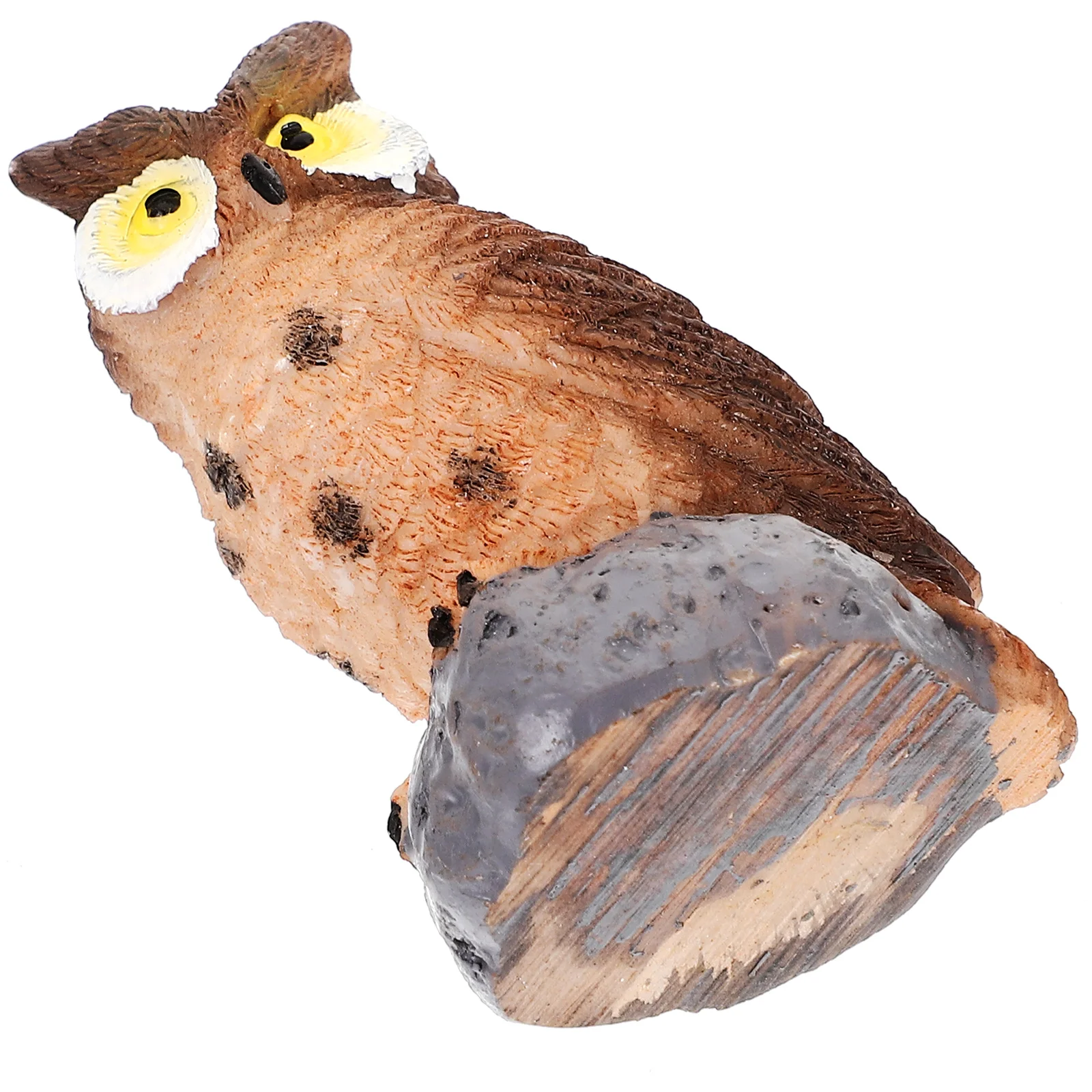 

Owl Ornament Yard Decor Lifelike Artificial Birds Ornaments Small Statue Miniature Garden Figurines Coffee